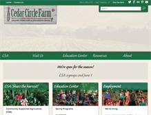 Tablet Screenshot of cedarcirclefarm.org